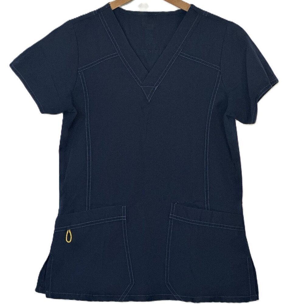 Navy Blue Scrub Top Size Small WonderWink